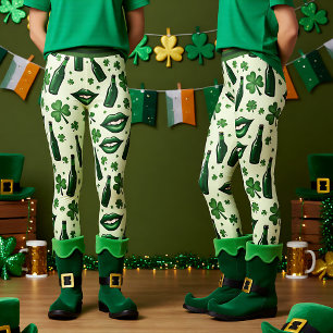 Leggings Journée de la Saint-Patrick : jambes en or