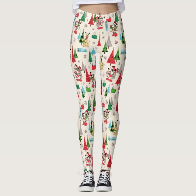 Leggings Joyeuses fêtes | Motif migre Mickey (Devant)