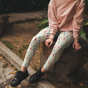 Leggings Joyeux arbres de Noël Pantalons de pyjama de Noël