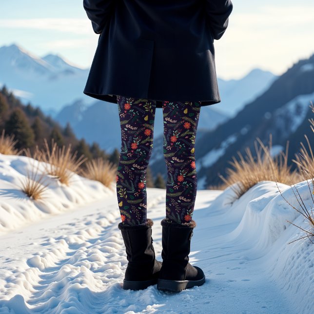 Leggings Joyeux Foliage | Modèle vacances (Créateur téléchargé)