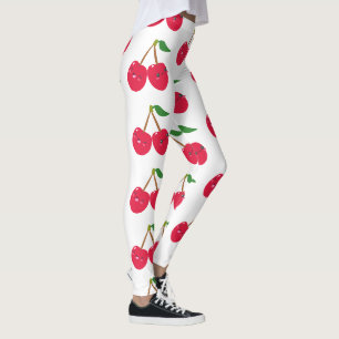 Leggings Joyeux Fruit de Cerise Mignon Souriant