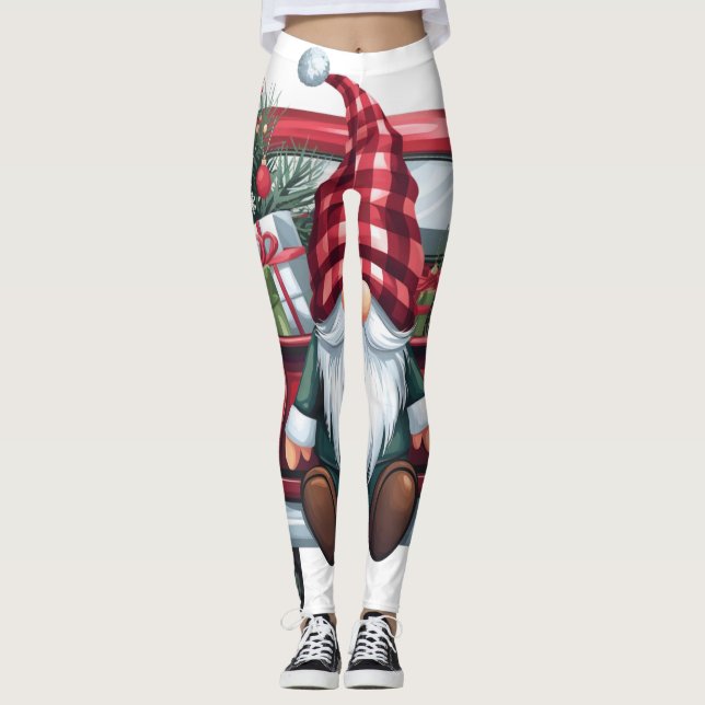 Leggings Joyeux Gnomes avec Sucres de canne (Devant)