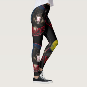 Leggings Joyeux Halloween, Chien Noir hurlant Sur La Lune
