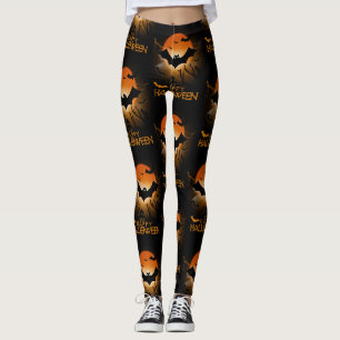 Leggings Joyeux Halloween Maison Hantée Mode Automne Sombre