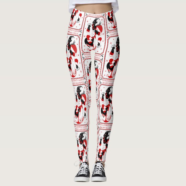 Leggings joyeux krampus de Noël (Devant)