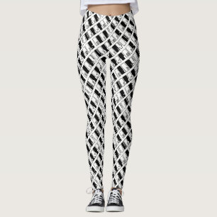 Leggings Joyeux Noël Piano Keys Typographie noir blanc