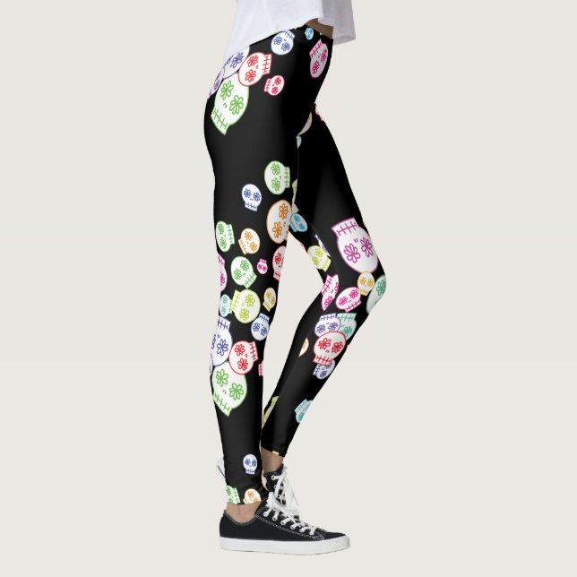 Leggings Jumble De Crânes Douces (Droite)