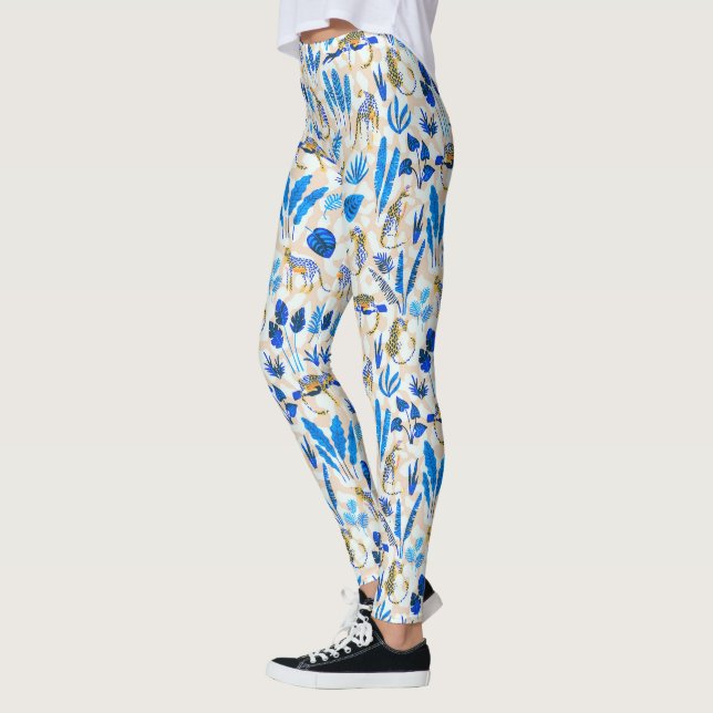 Leggings Jungle léopard tropicale (Gauche)