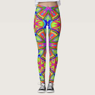 Leggings Kaléidoscope au néon de marqueur magique
