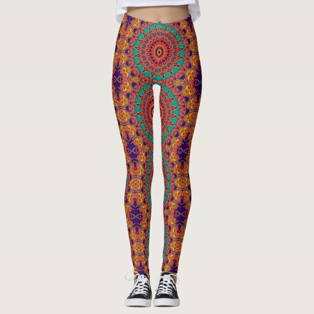 Leggings Kaleidoscope Fractal - tatouage II + vos idées (Devant)