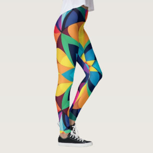 Leggings Kaleidoscope Géométrique Motif Abstrait