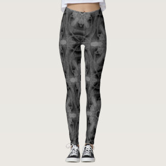 Leggings kaléidoscope noir et blanc motif