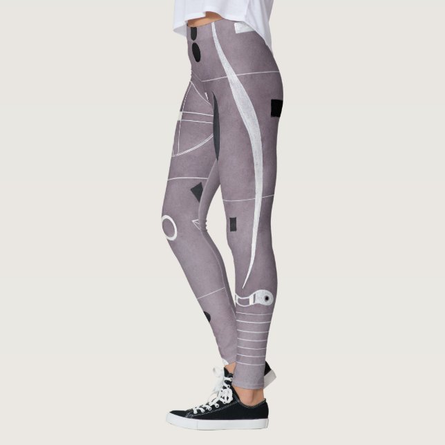 Leggings Kandinsky - Quatre Parties, art abstrait, (Gauche)