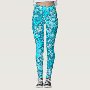 Leggings Kauai Morning Floral de Protea hawaïen Hawaï