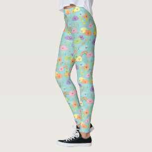 Leggings Kawaii Cute Cloud Sun Moon Motif neutre