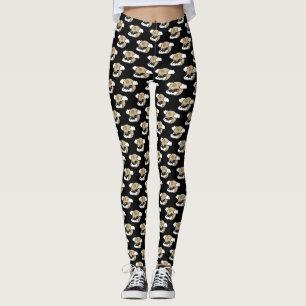 Leggings Kawaii Happy Bat Voler sur Motif de Pleine lune