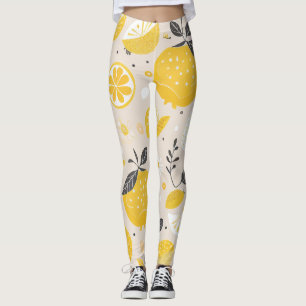 Leggings Kawaii Lemon Motif