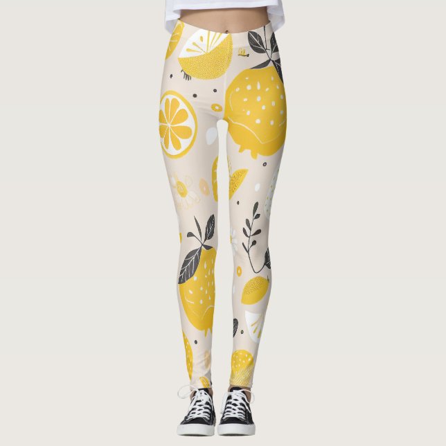 Leggings Kawaii Lemon Motif (Devant)