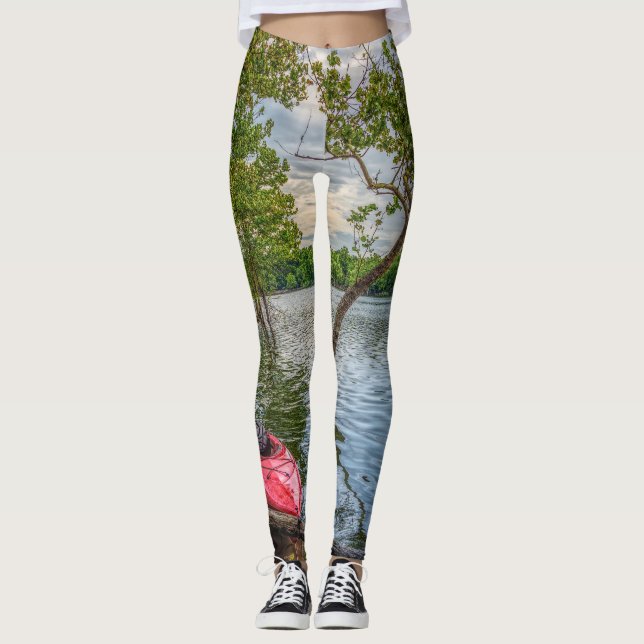 Leggings Kayak Flottant Sur Le Lac De Table Rock (Devant)