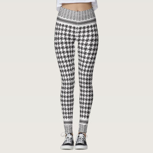 Leggings Keffiyeh noir et blanc