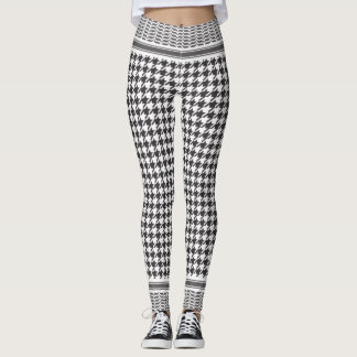 Leggings Keffiyeh noir et blanc