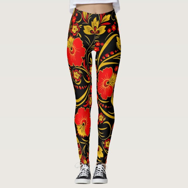 Leggings Khokhloma russe (Devant)
