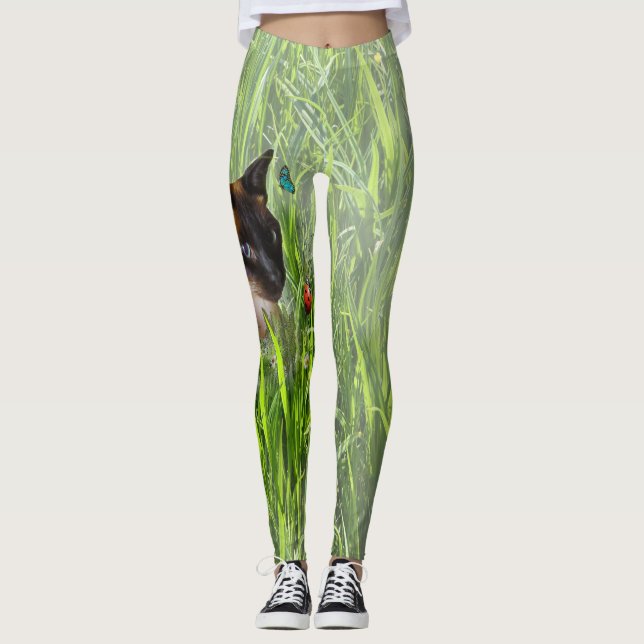 Leggings Kitten et papillons (Devant)