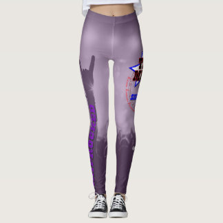 Leggings Klaxons !  Pourpre