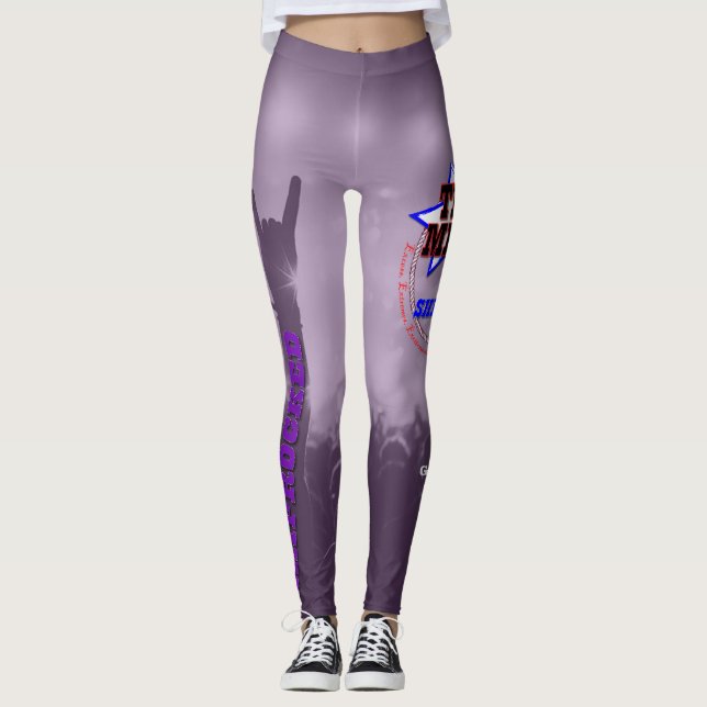 Leggings Klaxons !  Pourpre (Devant)