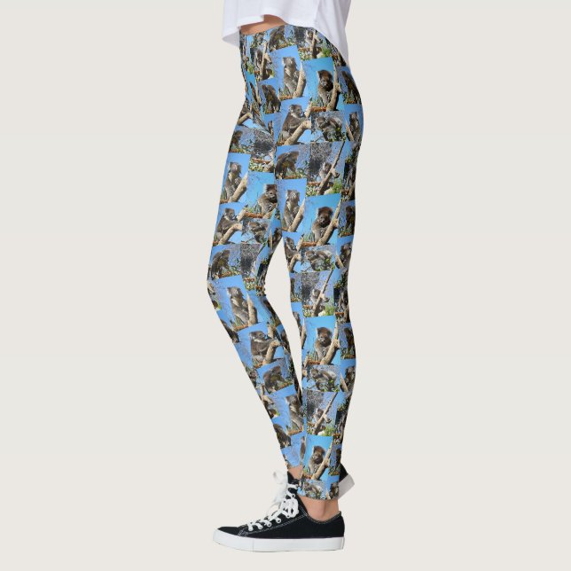 Leggings "Koala se demande : un collage de photos plein de  (Gauche)