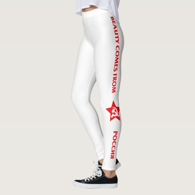 Leggings La beauté vient de Russie sur les guêtres russes (Gauche)