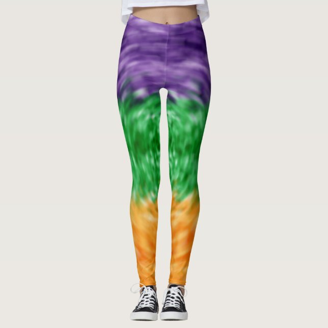 Leggings La cravate meurent des guêtres de mardi gras (Devant)