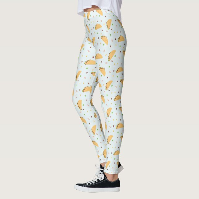 Leggings La faim du Motif de Tacos (Gauche)