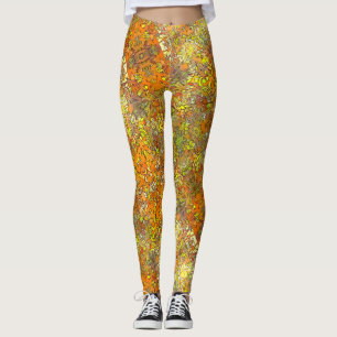 Leggings La "forêt de miel," impriment les guêtres florales