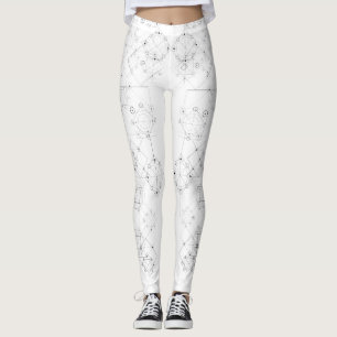 Leggings La géométrie et motif sacrés de symboles