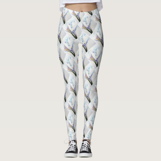 LEGGINGS LA GORGEUSE CALLA BLANCHE MENSONT FLORALES (Devant)