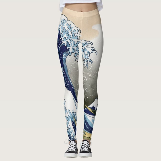 Leggings La Grande Vague Au Large De Kanagawa (Devant)