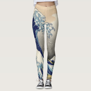 Leggings La Grande Vague au large de Kanagawa Hokusai
