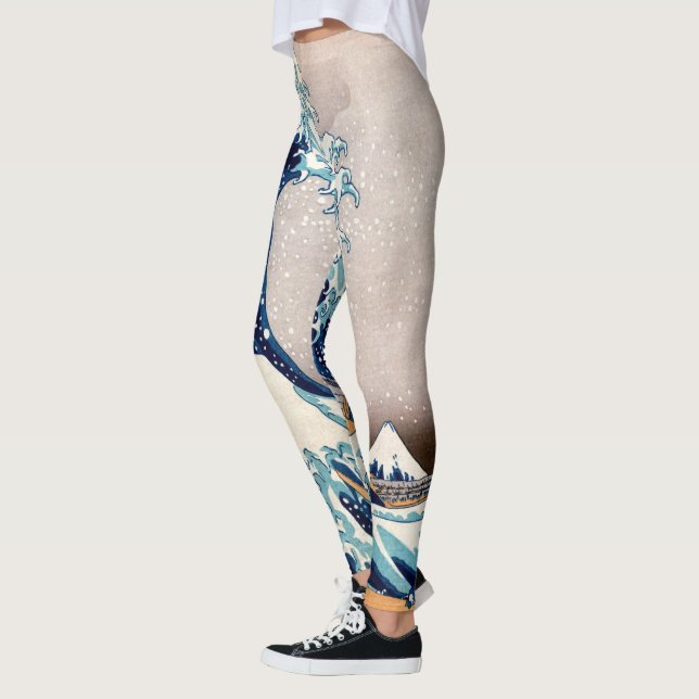 Leggings La grande vague outre de Kanagawa (Gauche)