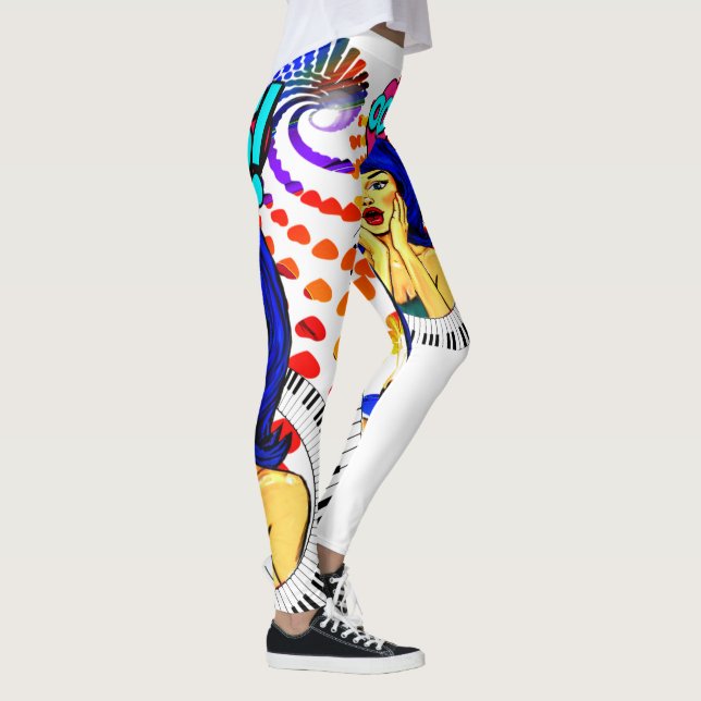 Leggings la meilleure bande dessinée graphique pop art (Droite)