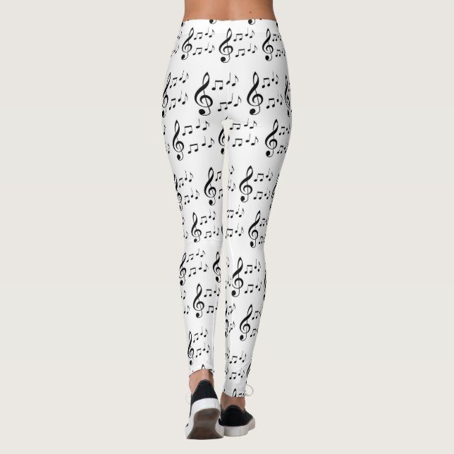 Leggings La "musique note" des guêtres (Dos)