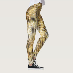 Leggings La paillette d'or de scintillement lumineuse