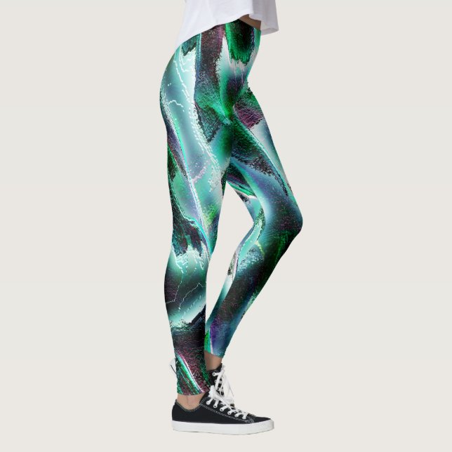 Leggings La rugosité gravée des rivières virtuelles et de l (Droite)