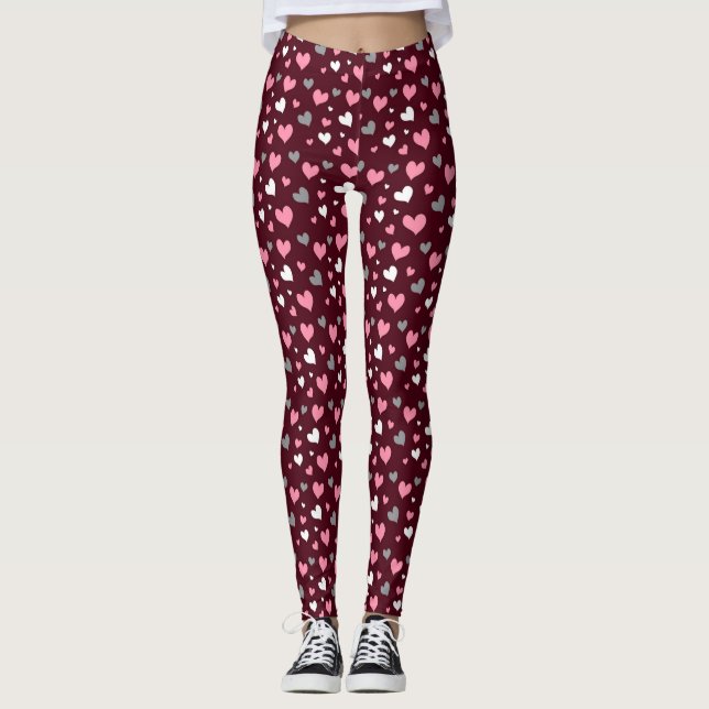 Leggings La Saint-Valentin est pleine de coeurs (Devant)