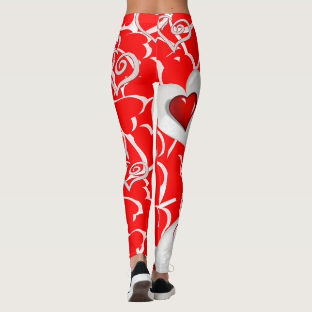 Leggings La Saint-Valentin, les jambes longues (Dos)