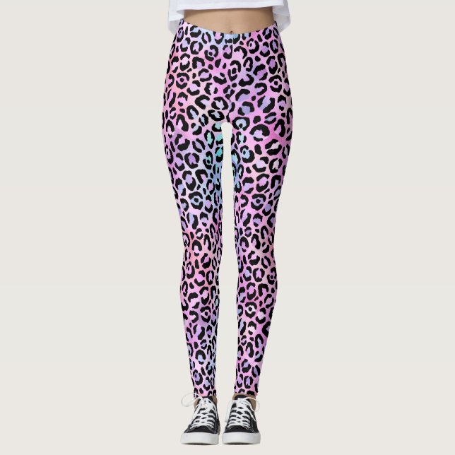 Leggings La série Iridescent Leopard Design 4 (Devant)