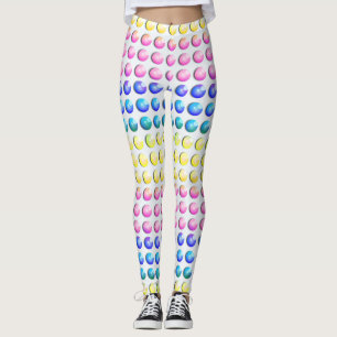Leggings La sucrerie pointille la polka en pastel de