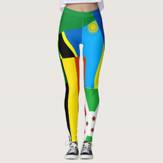 Leggings La Tanzanie Rwanda Burundi Soudan du sud Ouganda