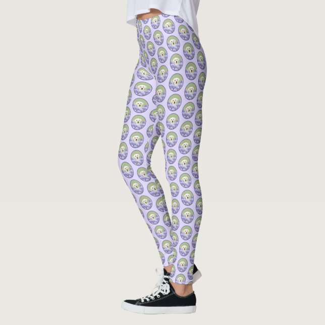 Leggings Labrador Retriever Puppy Painting Original Chien A (Gauche)