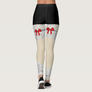 Leggings Lacy mariées rousse garter motif